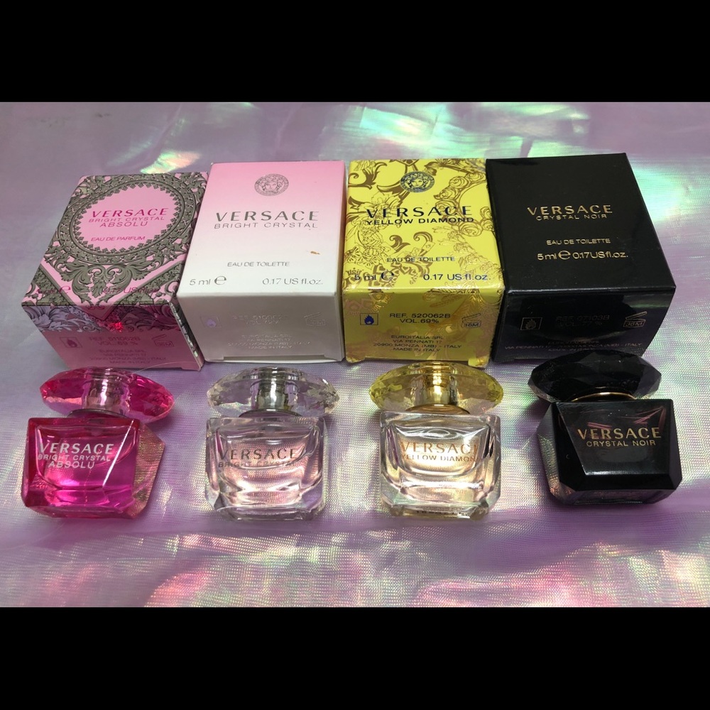 Versace mini perfume bottles-set of 4